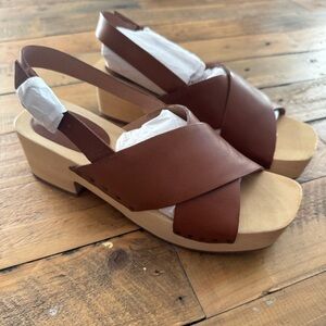 Madewell Brown Leather Clogs